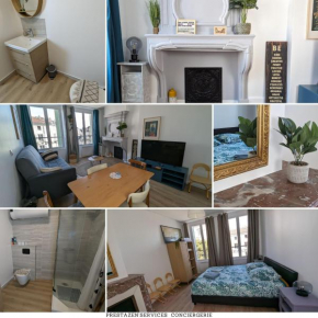Logement MAZEL - Hypercentre - Parking et Gare proche - WIFI - Spacieux et Moderne - Tout confort - Géré par PrestaZen'Services
